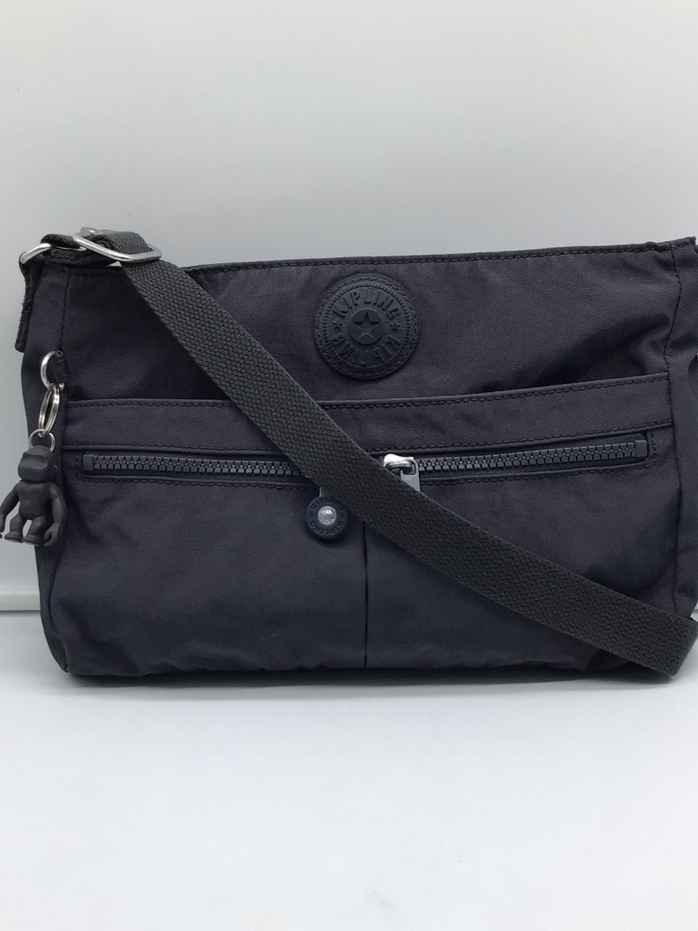 Kipling Angie Gray Nylon Crossbody Bag